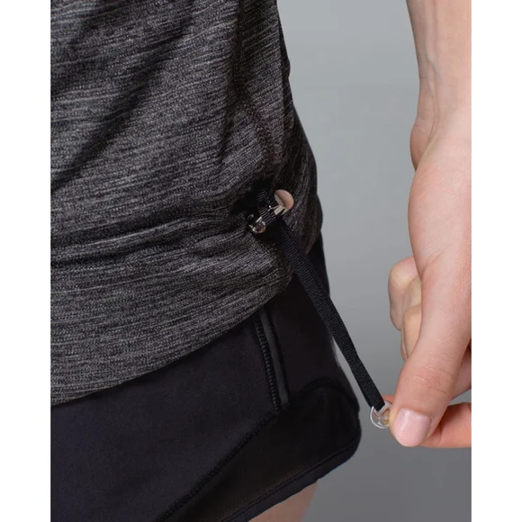 EUC sz 8 Lululemon Rest Less Tank grey & heathered black - Picture 7 of 8